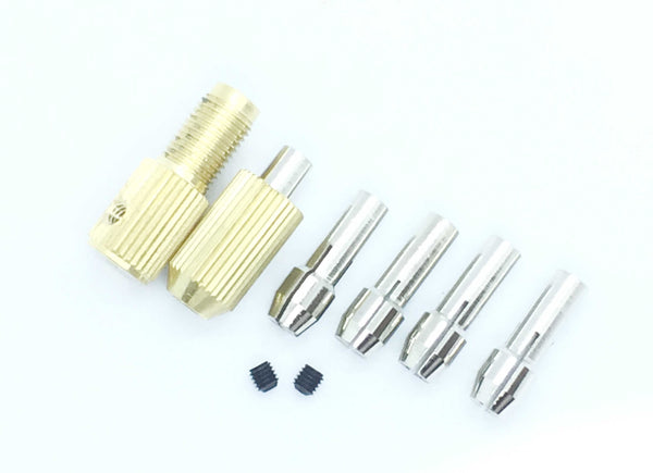 Shaft Drill Chuck Kit with 5 Copper Cores 2mm Aperture - circuitrocks