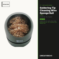 Soldering Tip Cleaning Wire Sponge Ball - Brass Coil Cleaner - genuine, circuit.rocks