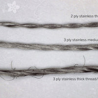 Stainless Thin Conductive Thread - 2 ply - 23 meter/76 ft - circuitrocks