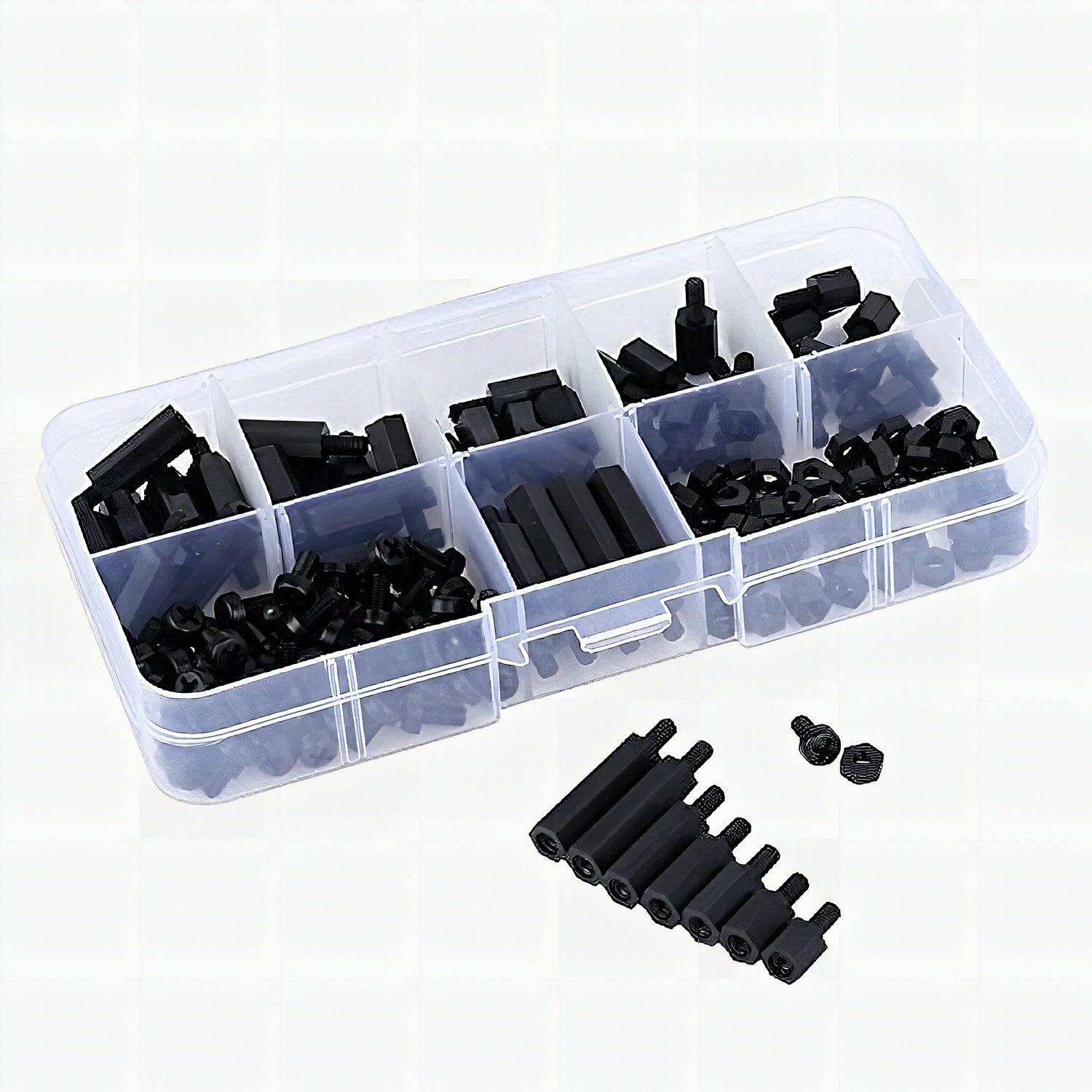 Standoff & Screw Set Black Nylon M3 Thread - Spacer Kit