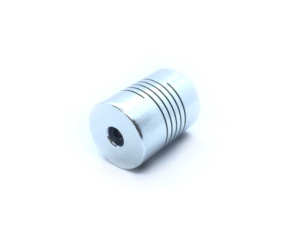 Aluminum Flex Shaft Coupler - 5mm to 5mm for Stepper Motors - circuitrocks
