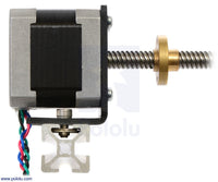Stepper Motor with 18cm Lead Screw: Bipolar, 200 Steps/Rev, 42×38mm, 2.8V, 1.7 A/Phase - circuitrocks