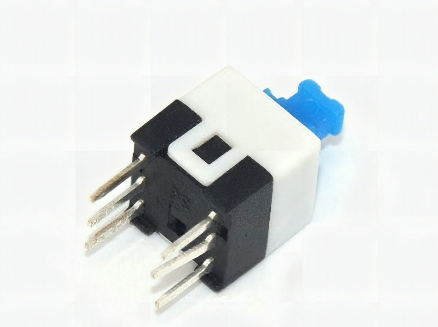 Switch Self-Locking Square DPDT - Push-Push Latching