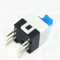 Switch Self-Locking Square DPDT - Push-Push Latching