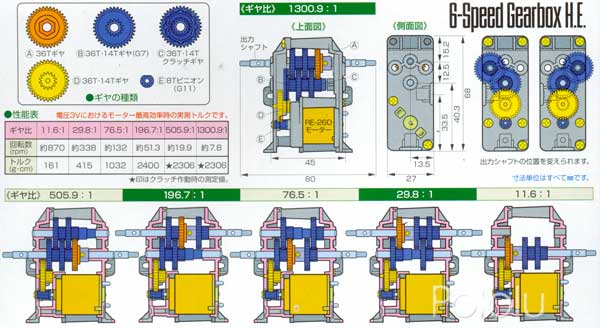 Tamiya 72005 6-Speed Gearbox Kit