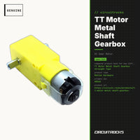 TT Motor Metal Shaft Gearbox - Straight-Type DC Motor - genuine, circuit.rocks