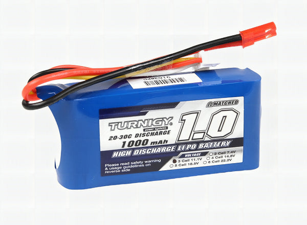 Turnigy 1000mAh 3S 20C LiPo Pack - 11.1V RC Drone Battery