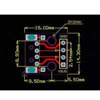 USB Male Head DIP 2.54MM Breakout - circuitrocks