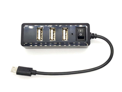 USB Mini Hub with Power Switch OTG Micro USB