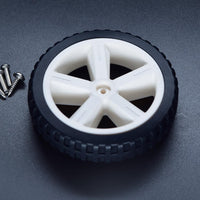 Wheel D80mm Silicone For TT Motor - DFRobot FIT0500 image 5