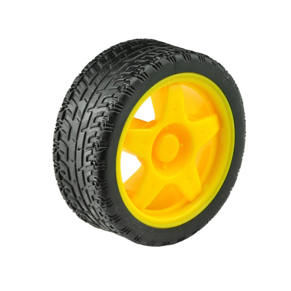 Rubber Wheel/Tire A2WD 65mm (AN857)
