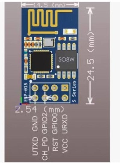 ESP-01S 1MB WIFI ESP8266 WiFi Serial Transceiver Wireless Module - circuitrocks