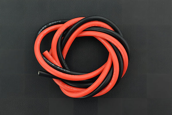 Silicone Wire 10AWG 6mm2 - 1m High-Temp