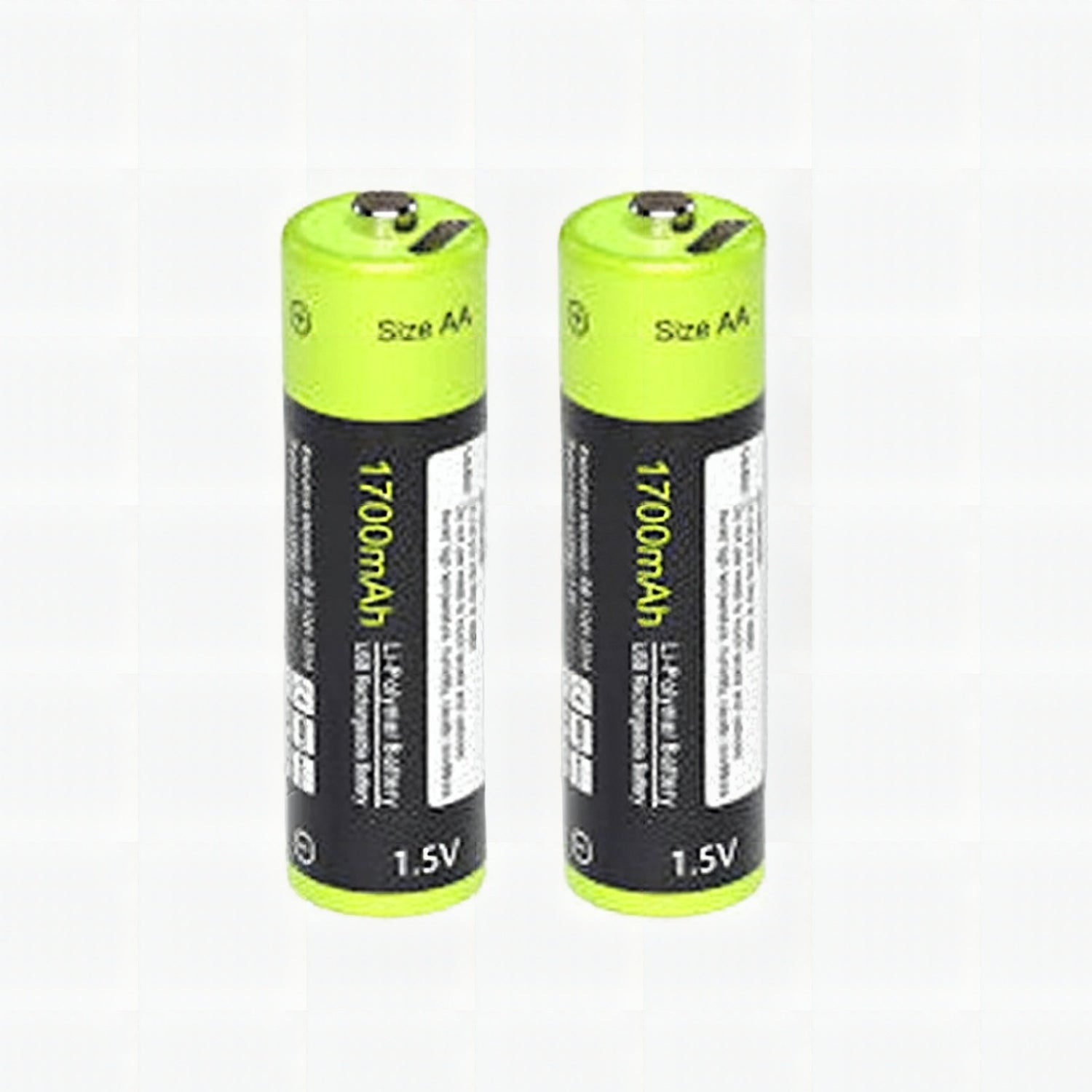 Znter 1.5V 1700mAh USB Rechargeable AA LiPoly Battery (2pcs)