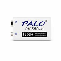 9V 650mAh USB-Rechargeable PALO Battery - view 3