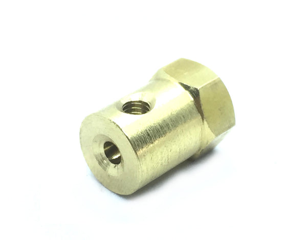 Coupling 3.17mm Hexagon Brass for Motor Shafts and Wheel