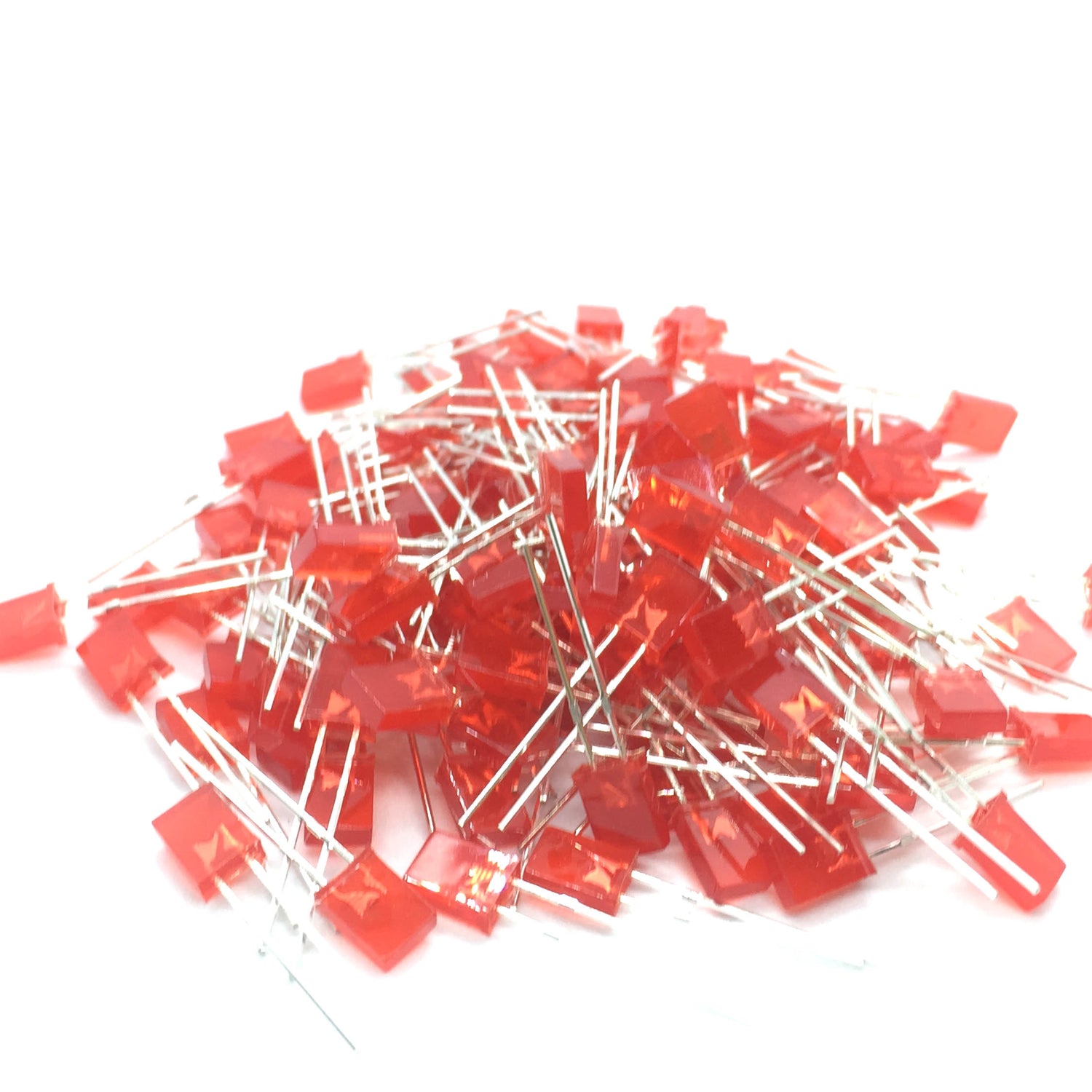 LED Rectangle Red 2x5x7mm 5pcs