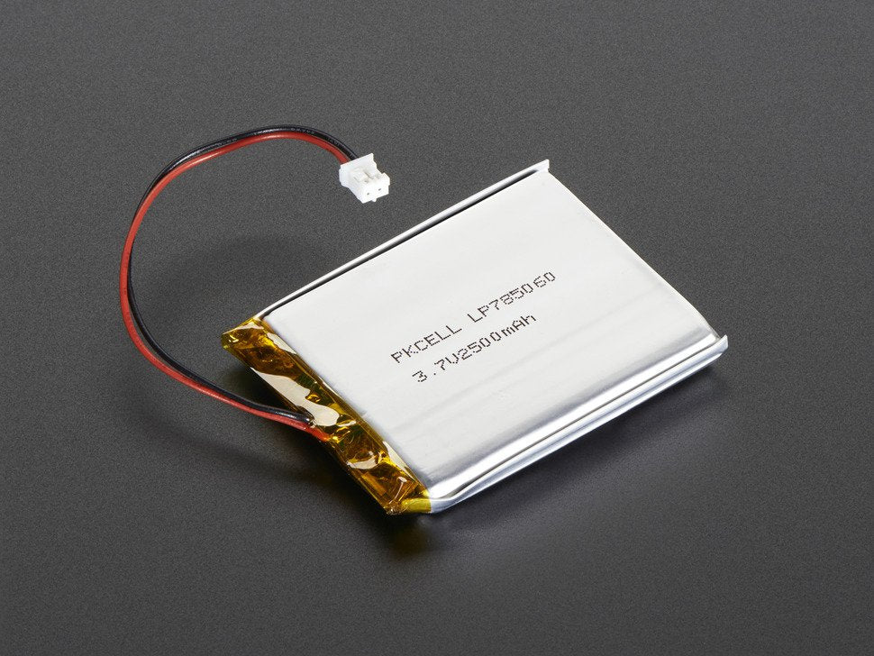 Battery Lithium Ion Polymer 3.7v 2500mAh - circuitrocks