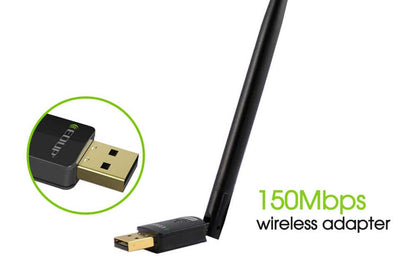 EDUP 2.4G Wifi Adapter 150Mbps Wireless N Adapter with Antenna for Raspberry Pi Windows 10 8.1 8 7 XP