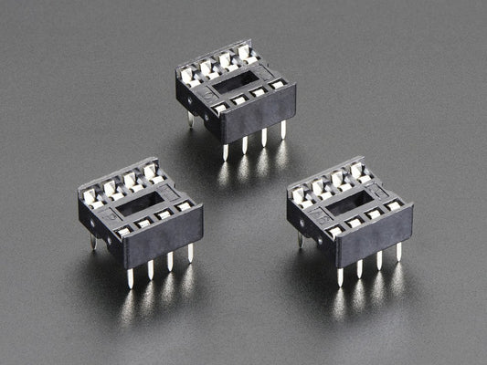 IC Socket for 8-pin 0.3" Chips Pack of 3