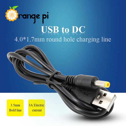 Orange Pi USB to DC 4.0MM - 1.7MM Power Cable