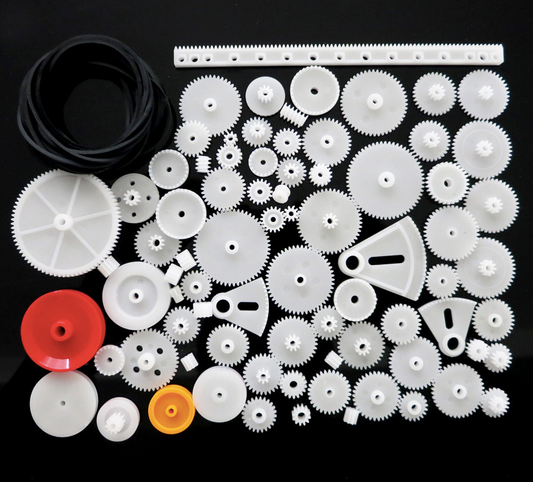 Various 81 PCS Gears Pulleys Rack and Pinion Kit for DIY Robot