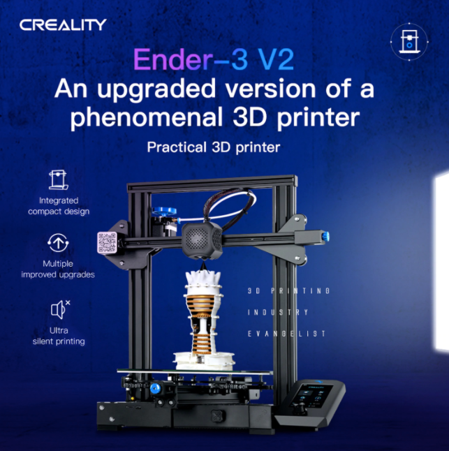 Creality Ender 3 V2 3D Printer - 220x220x250mm