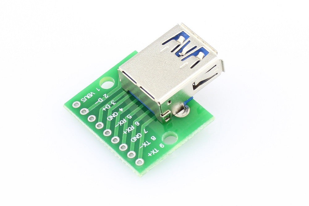 USB 3.0 Type-A Female Connector Breakout Board