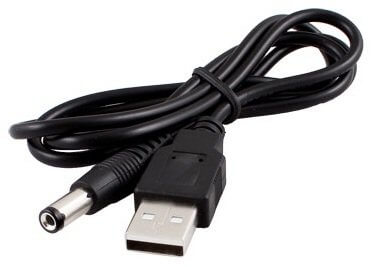 USB to 2.1mm Male Barrel Jack Cable