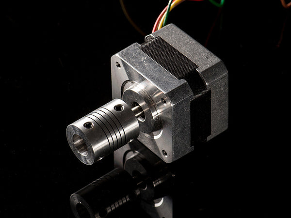 Aluminum Flex Shaft Coupler - 5mm to 10mm for Stepper Motors - circuitrocks