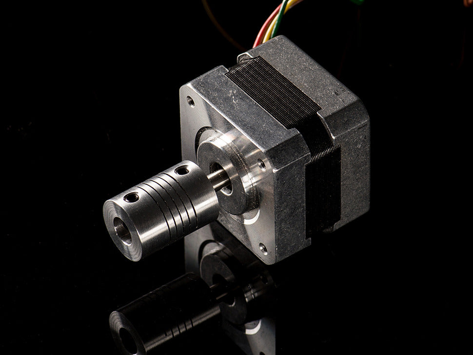 Aluminum Flex Shaft Coupler - 5mm to 8mm for Stepper Motors - circuitrocks
