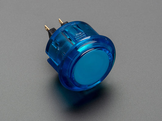 Arcade Button 30mm Translucent Blue