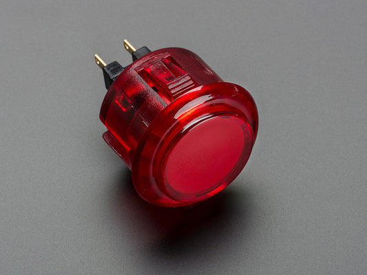 Arcade Button  30mm Translucent Red