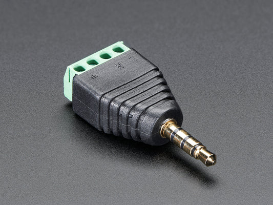 Audio Plug Terminal Block 3.5mm (1/8") 4-Pole (TRRS)