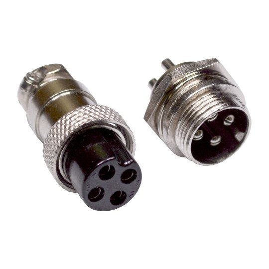 Aviation Plug GX16-4 Metal Male/Female Panel