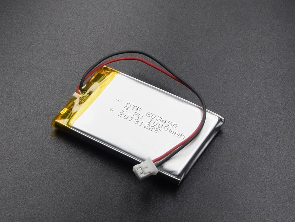 Battery 3.7V Polymer Lithium Ion 1000mAh - circuitrocks