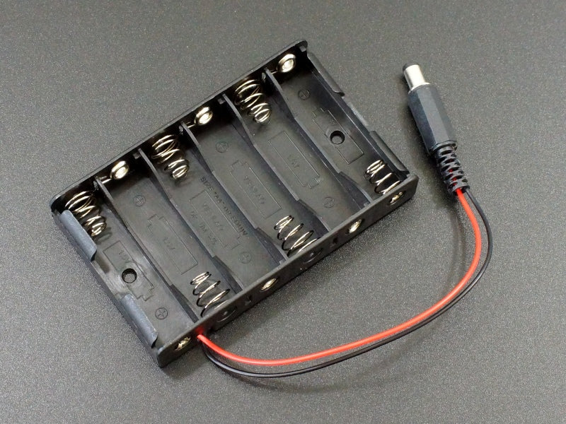 Battery Holder 6xAA with DC2.1 Power Jack - circuitrocks