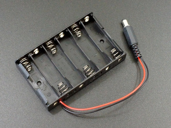 Battery Holder 6xAA with DC2.1 Power Jack - circuitrocks
