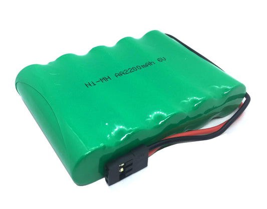 Battery Rechargeable NiMH Pack 6.0 V 2200 mAh 5x1 AA Cells
