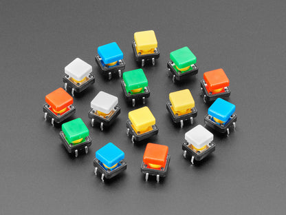 Button Colorful Square Tactile Switch Assortment 15 pack