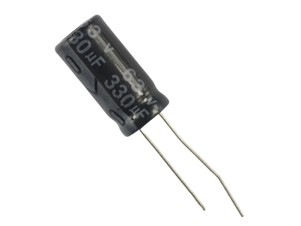 CONDENSATORE ELETTROLITICO 330uF 63V (16 X 35) (nuovo vecchio magazzino CONDENSATORE ELETTROLITICO 330uF 63V (16 X 35) (nuovo vecchio magazzino