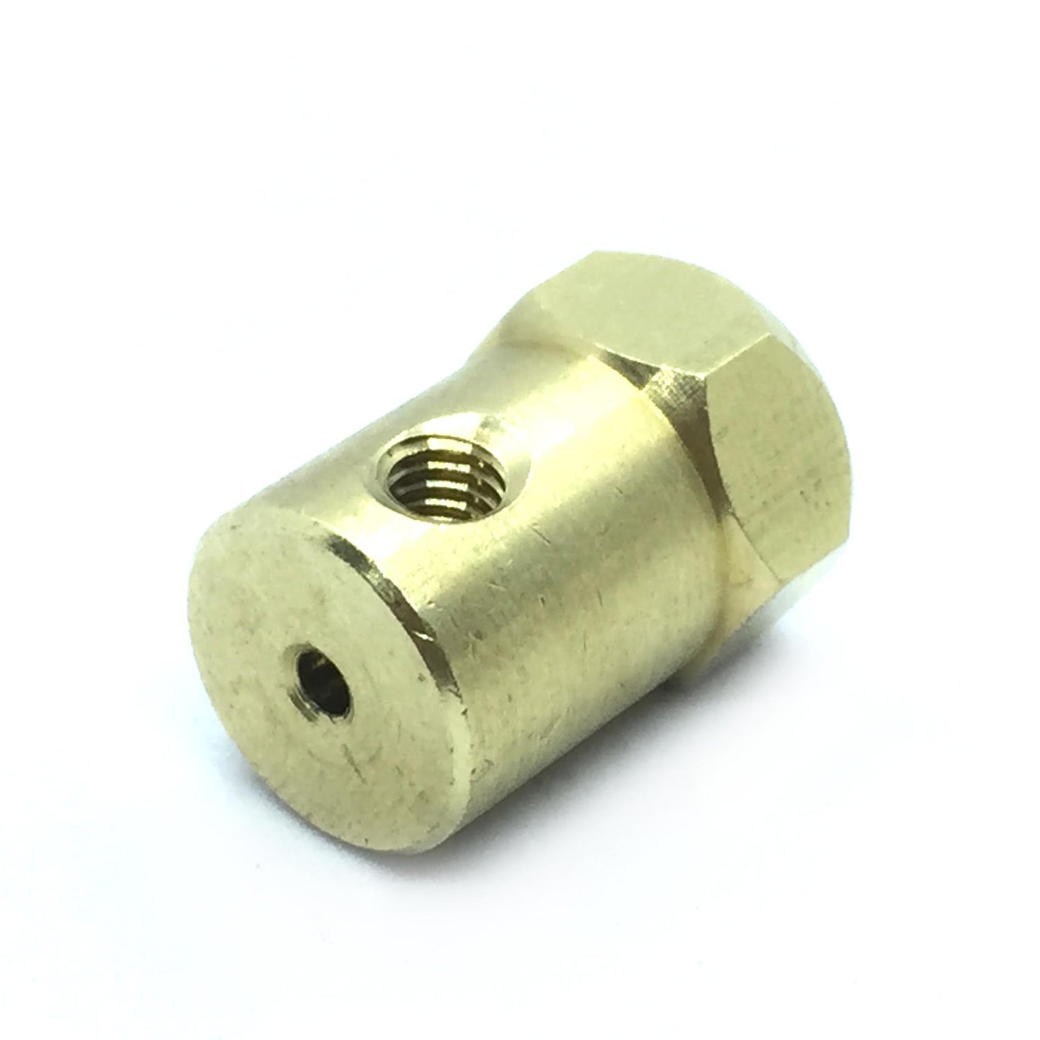 Coupling 2mm Hexagon Brass for Motor Shafts and Wheels