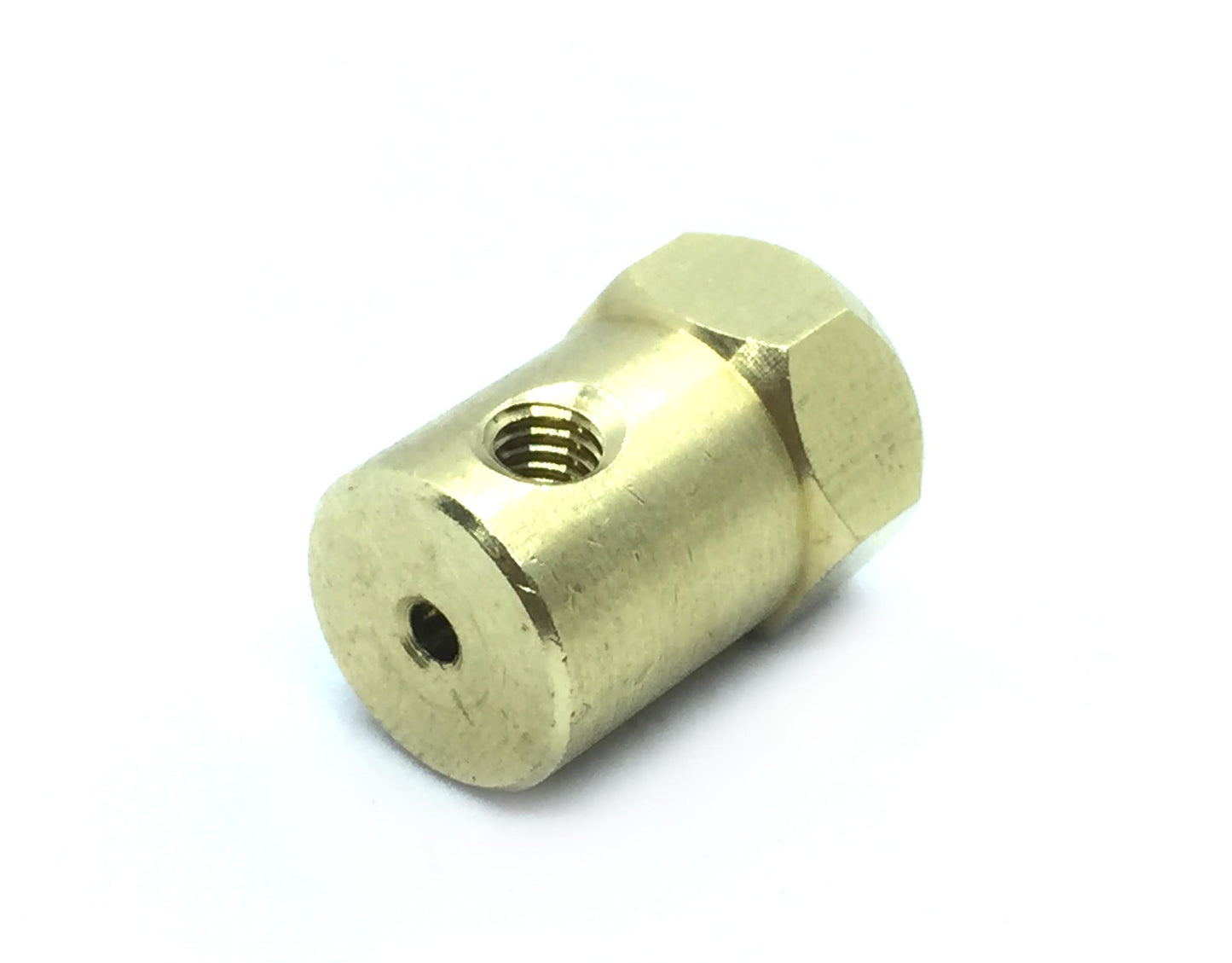 Coupling 2mm Hexagon Brass for Motor Shafts and Wheels