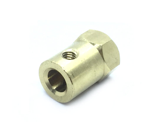 Coupling 6mm Hexagon Brass for Motor Shafts and Wheel