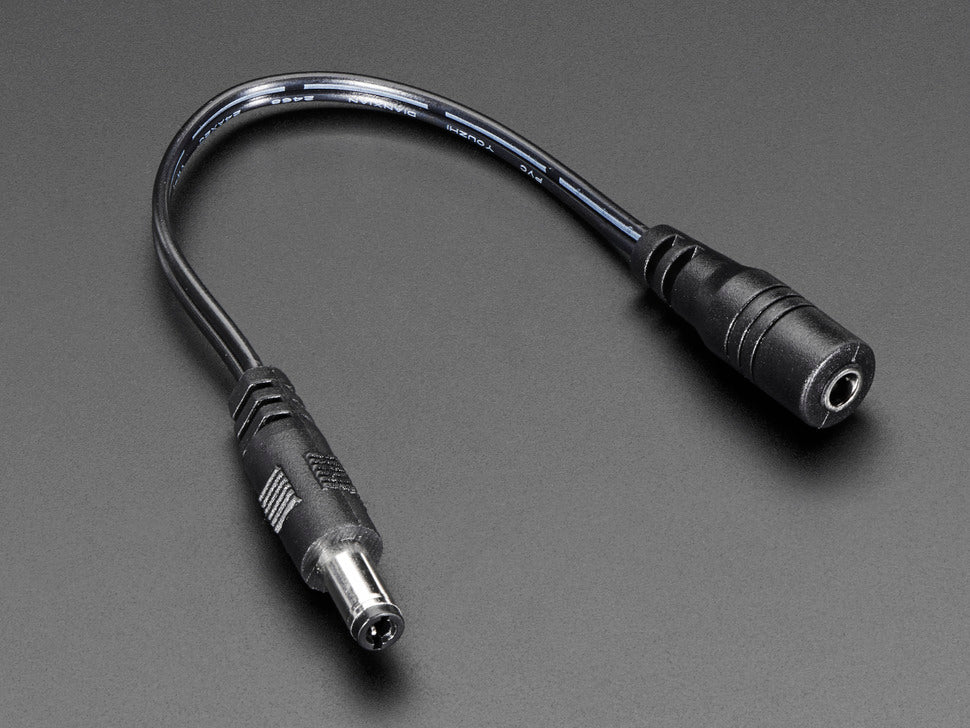 DC Jack Adapter Cable 3.5/1.3 or 3.8/1.1 to 5.5/2.1mm