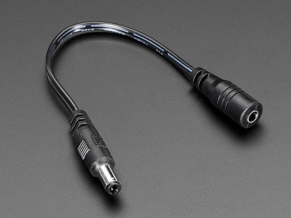 DC Jack Adapter Cable 3.5/1.3 or 3.8/1.1 to 5.5/2.1mm