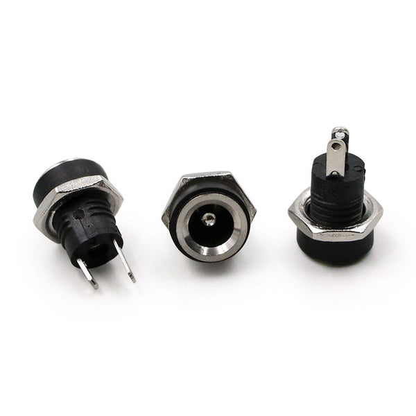 DC Power Supply Jack Socket Panel Mount 5.5 x 2.1mm 5PCS - circuitrocks