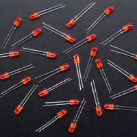 Diffused Red 5mm LED 25-Pack - Standard Through-Hole