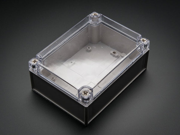 Large Weatherproof Project Enclosure - Plastic Box w/ Clear Top