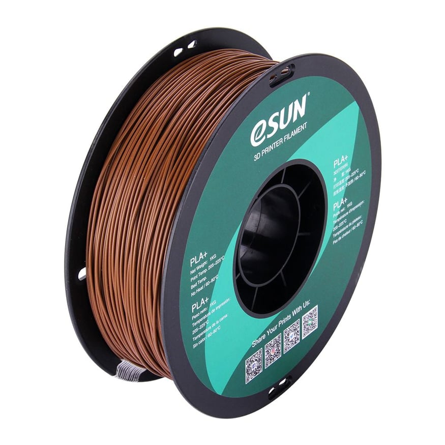 eSUN Brown PRO PLA+ 3D Printer Filament Dimensional Accuracy +/- 0.03 mm 1 kg Spool 1.75 mm
